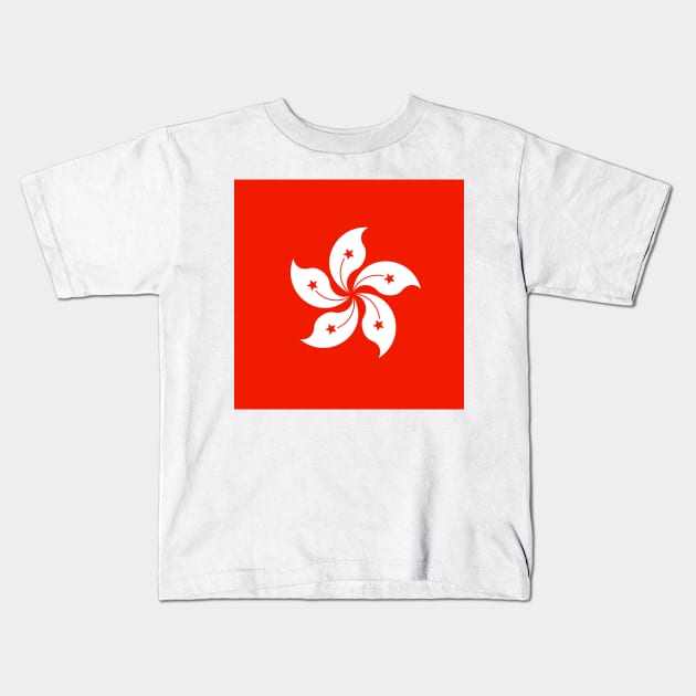 Hong Kong flag Kids T-Shirt by flag for all